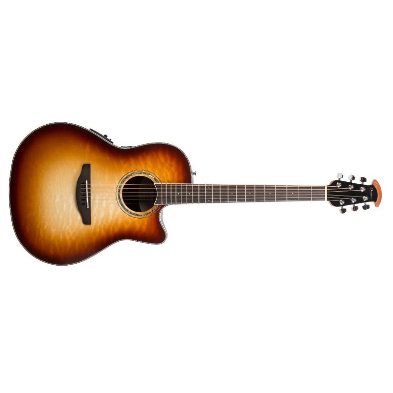Ovation - Celebrity Standard Exotic Quilt Maple Acoustic / Electric Guitar, Cognac Burst / Natural Gloss #CS24X-7C
