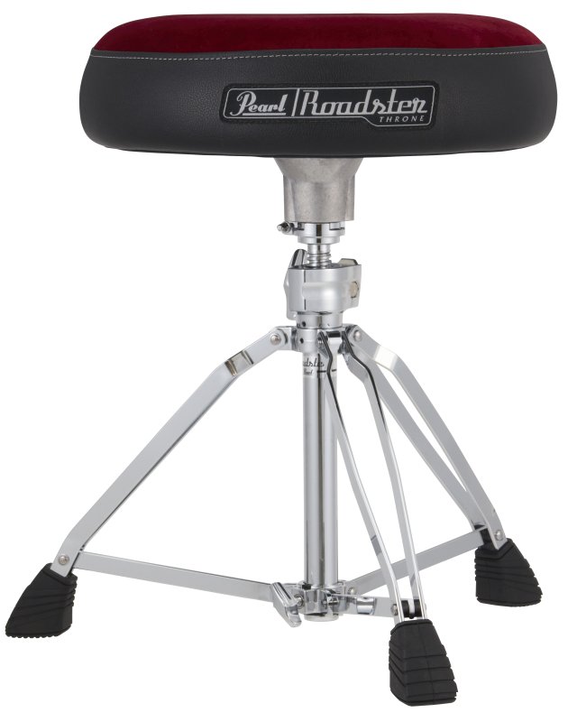Pearl - Roadster Cloth Seat Top Drum Throne, Red #D-1500RST