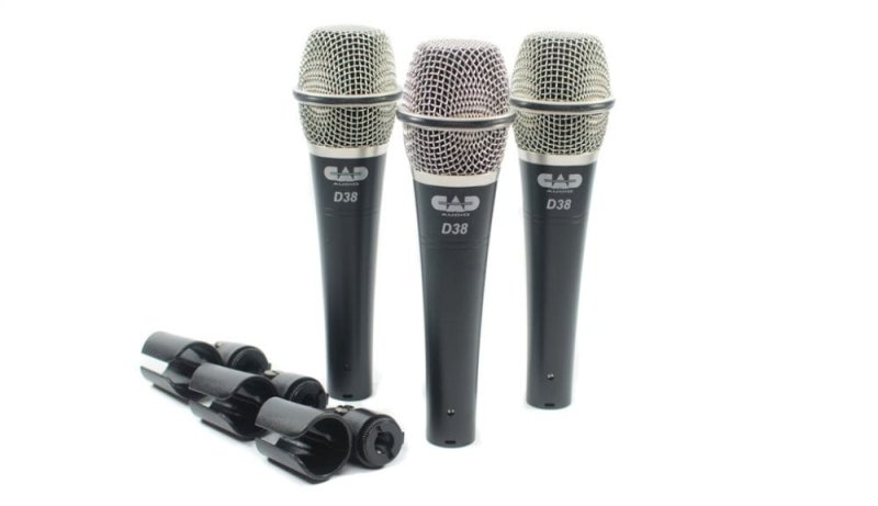 CAD Audio - Pack of D38 Supercardioid Dynamic Instrument Microphone #D38X3