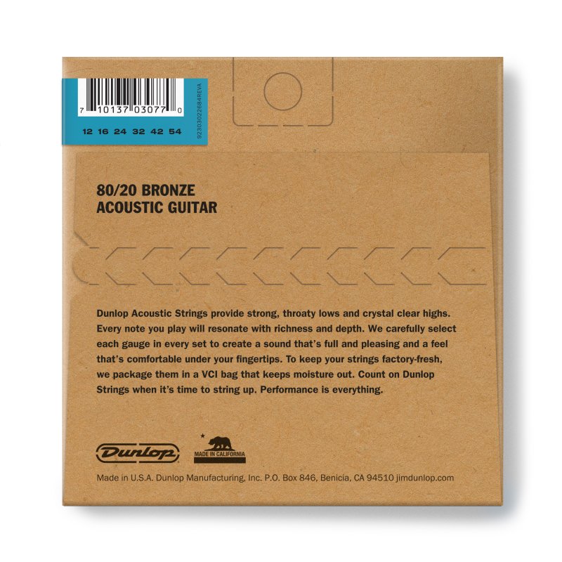 Dunlop - Bronze Light 80/20 Acoustic Guitar Strings #DAB1254