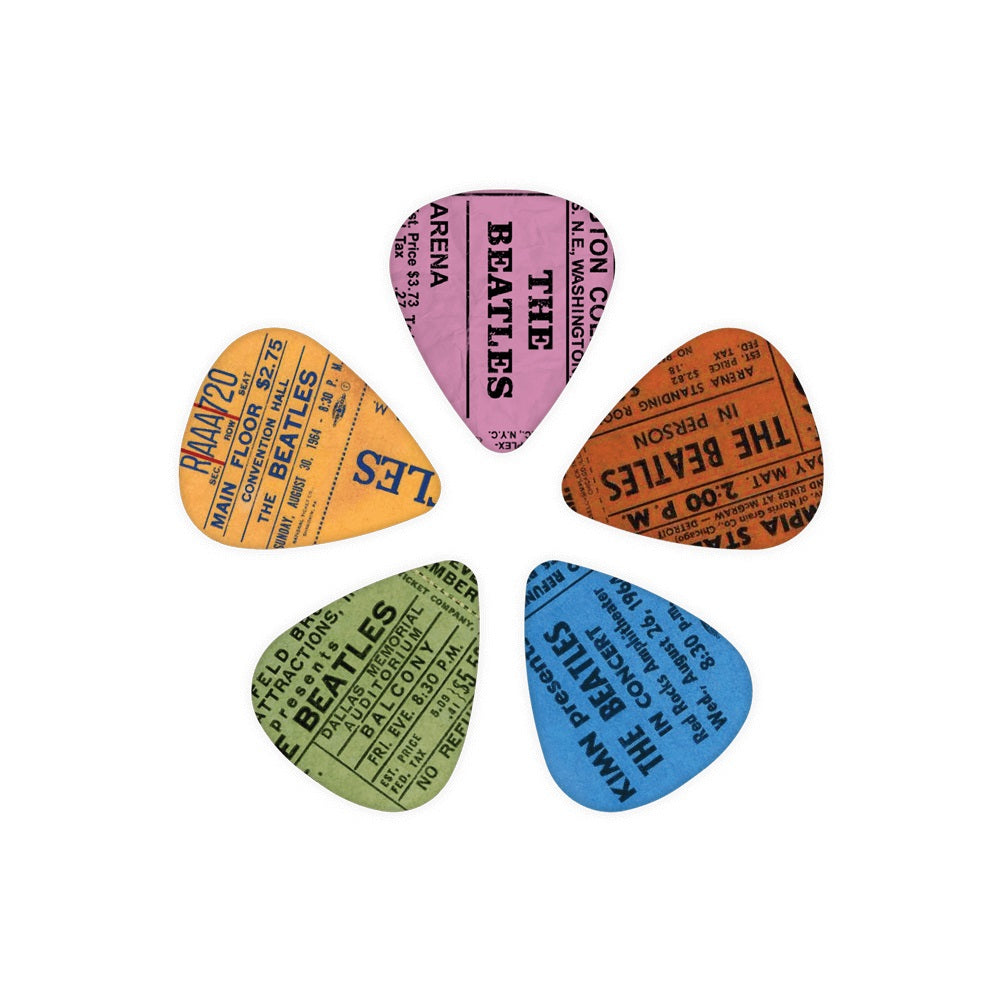 D'Addario - 10-Pack Medium Gauge The Beatles 1964 Tour Ticket Stub Guitar Picks #1CWH4-10B11