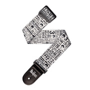 D'Addario - Beatles Guitar Strap 1964 Tour - Ticket Stubs Black and White #50BTL13