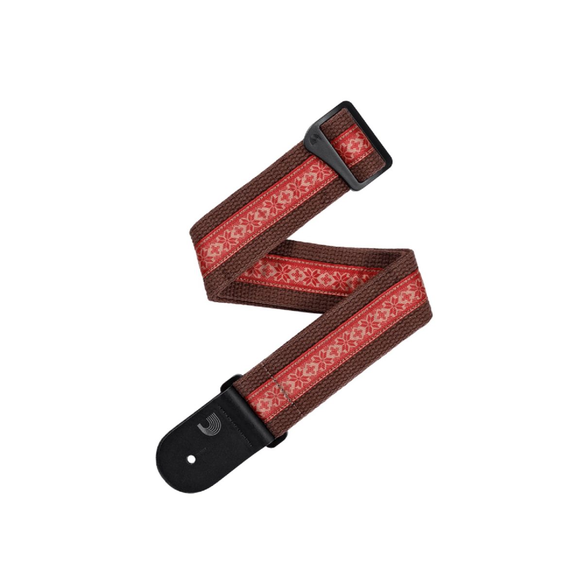 D'Addario - Deluxe Cotton Guitar Strap - Brown - 50CT04-DX