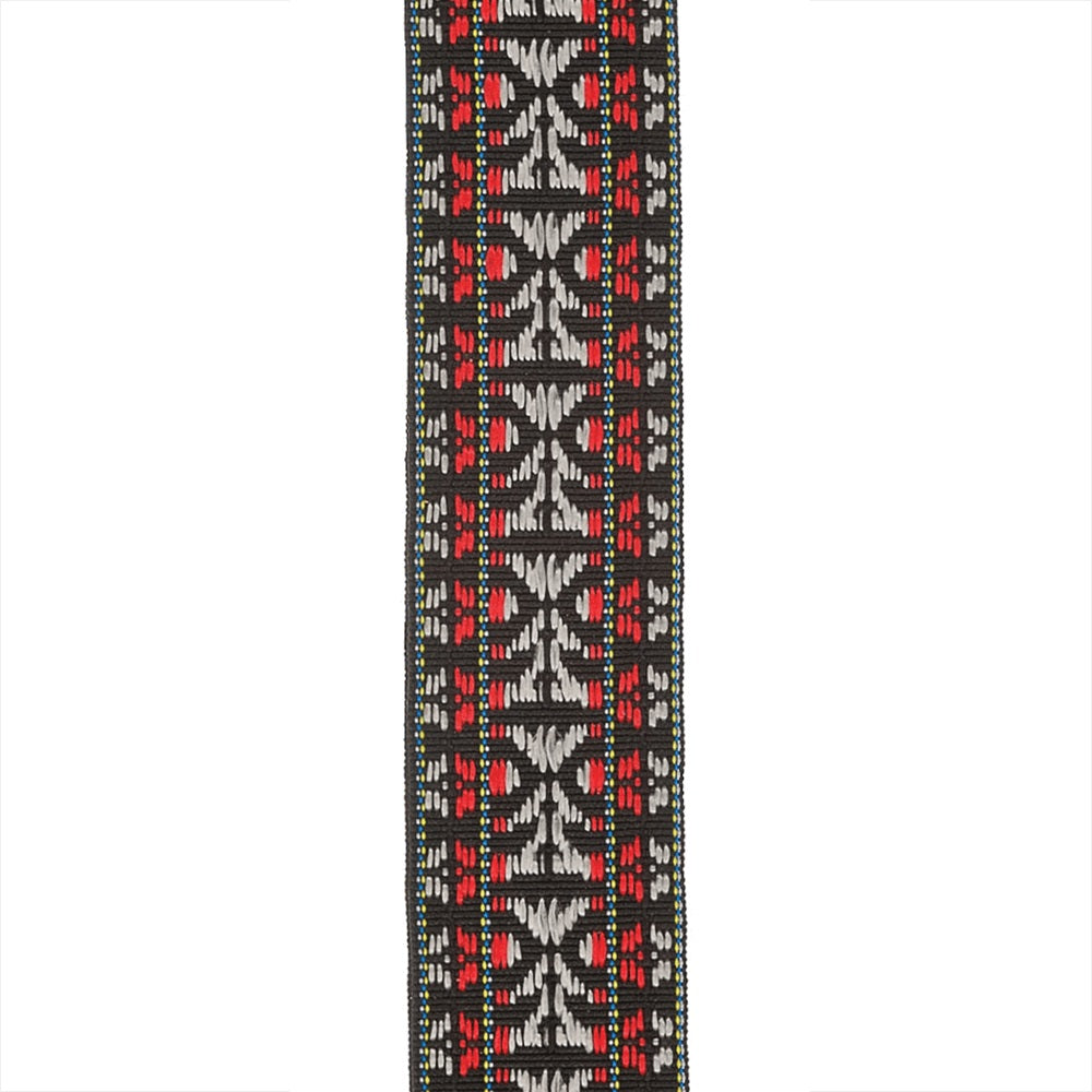 D'Addario - Nylon Woven Guitar Strap - Red Hootenanny #50G01