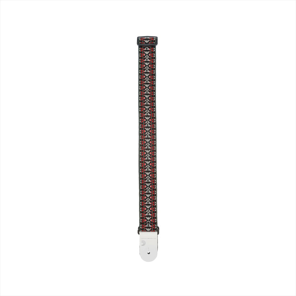 D'Addario - Nylon Woven Guitar Strap - Red Hootenanny #50G01