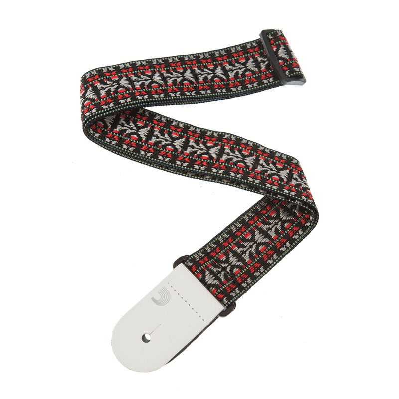 D'Addario - Nylon Woven Guitar Strap - Red Hootenanny #50G01