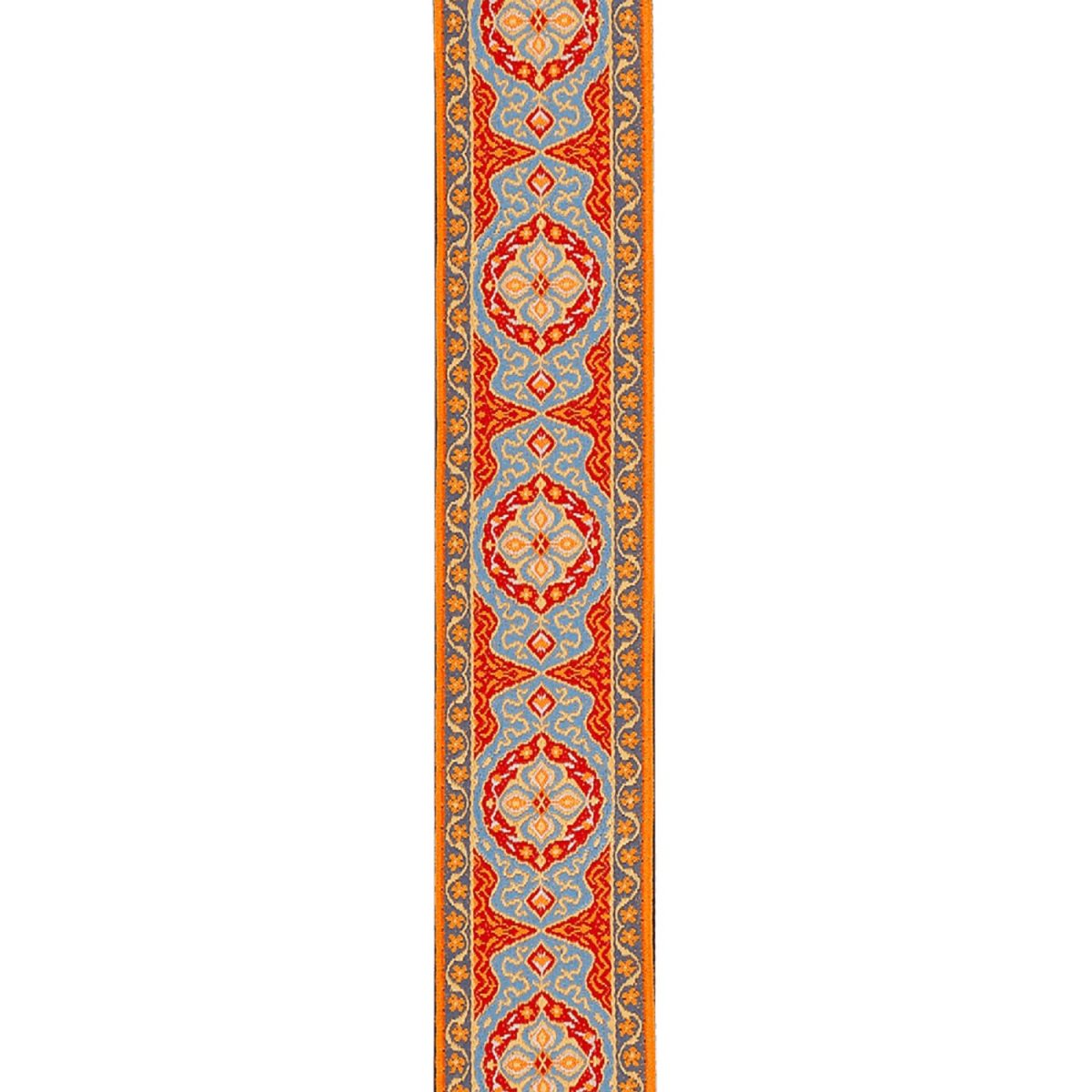 D'Addario - Eco-Comfort Guitar Strap - Persian Woven - Orange - 50RW09 Texture