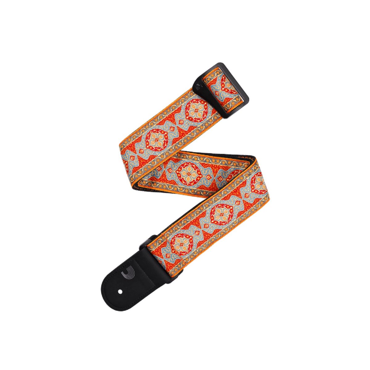 D'Addario - Eco-Comfort Guitar Strap - Persian Woven - Orange - 50RW09