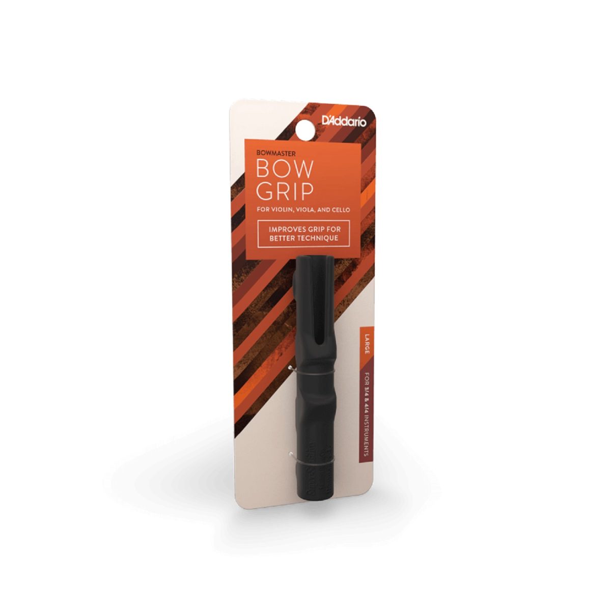D'Addario - Bowmaster Large - Bow grip for Violin, Viola & Cello Box