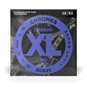 D’Addario – 12-52 Electric Flat Wound Chromes – Light ECG25