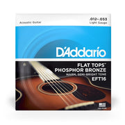 D’Addario – 12-53 Flat Tops Phosphor Bronze – Regular Light EFT16