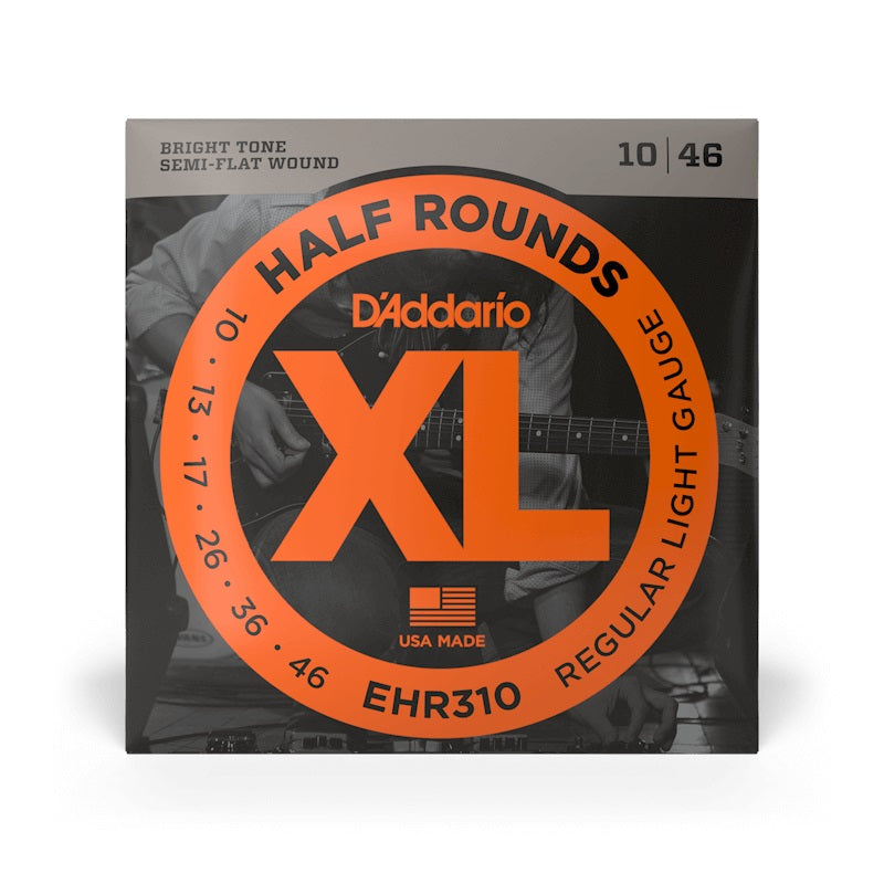 D'Addario - 10-46 Half Rounds Electric Guitar Strings - Regular Light #EHR310
