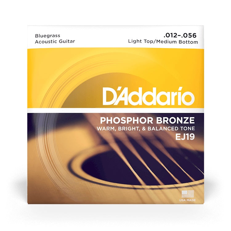 D'Addario - 12-56 Phosphor Bronze - Light/Medium Bluegrass EJ19
