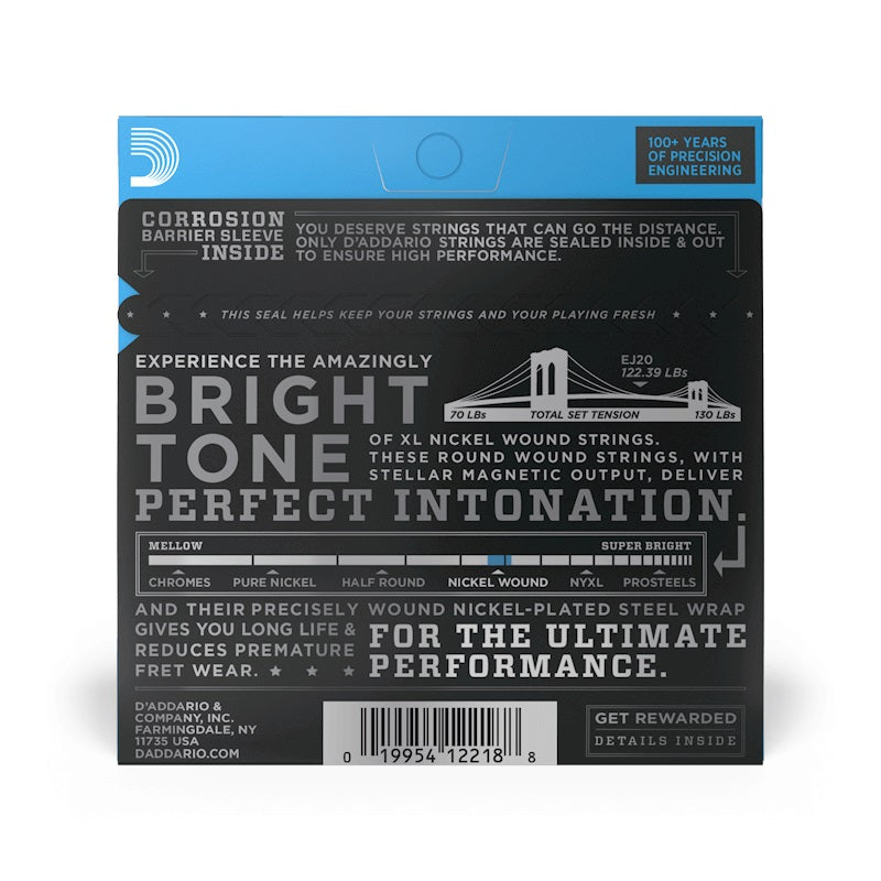 D'Addario - 10-49 Electric Wound 3rd Nickel Wound - Jazz Extra Light #EJ20
