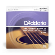 D'Addario - 11-52 Phosphor Bronze - Custom Light EJ26