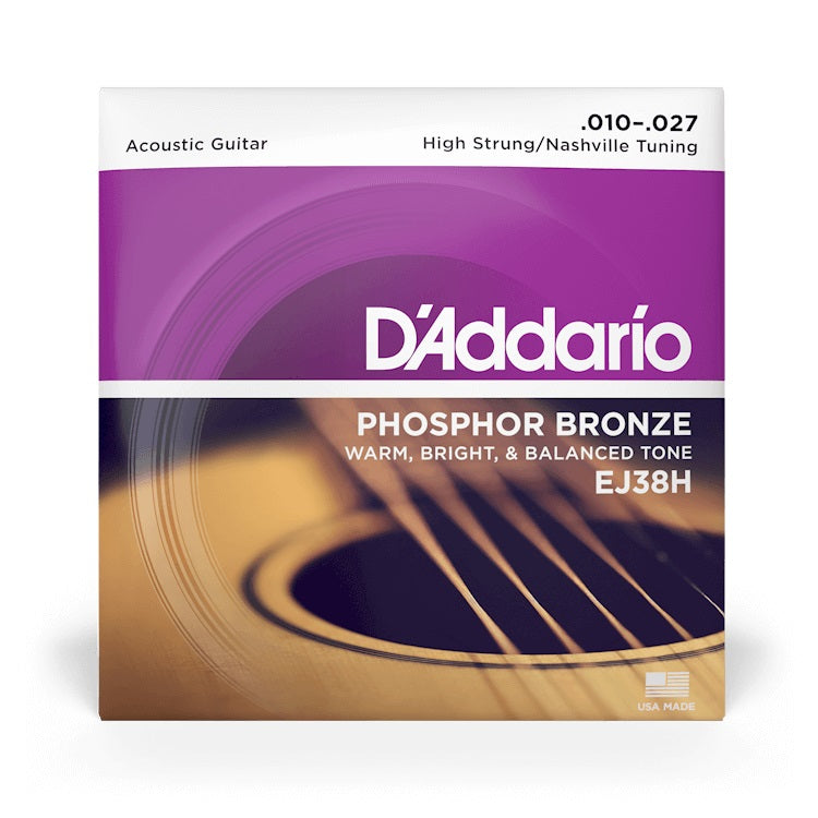 D'Addario - 10-27 Phosphor Bronze - High Strung/Nashville Tuning EJ38H