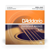 D'Addario - 12-String 09-45 Phosphor Bronze - Extra Light EJ41