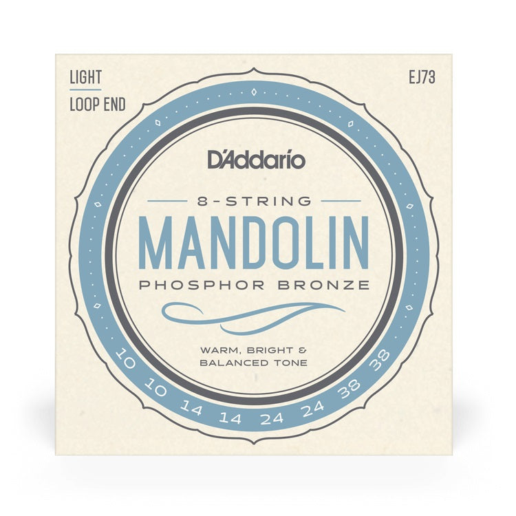 D'Addario - 10-38 Mandolin Phosphor Bronze Loop End - Light EJ73