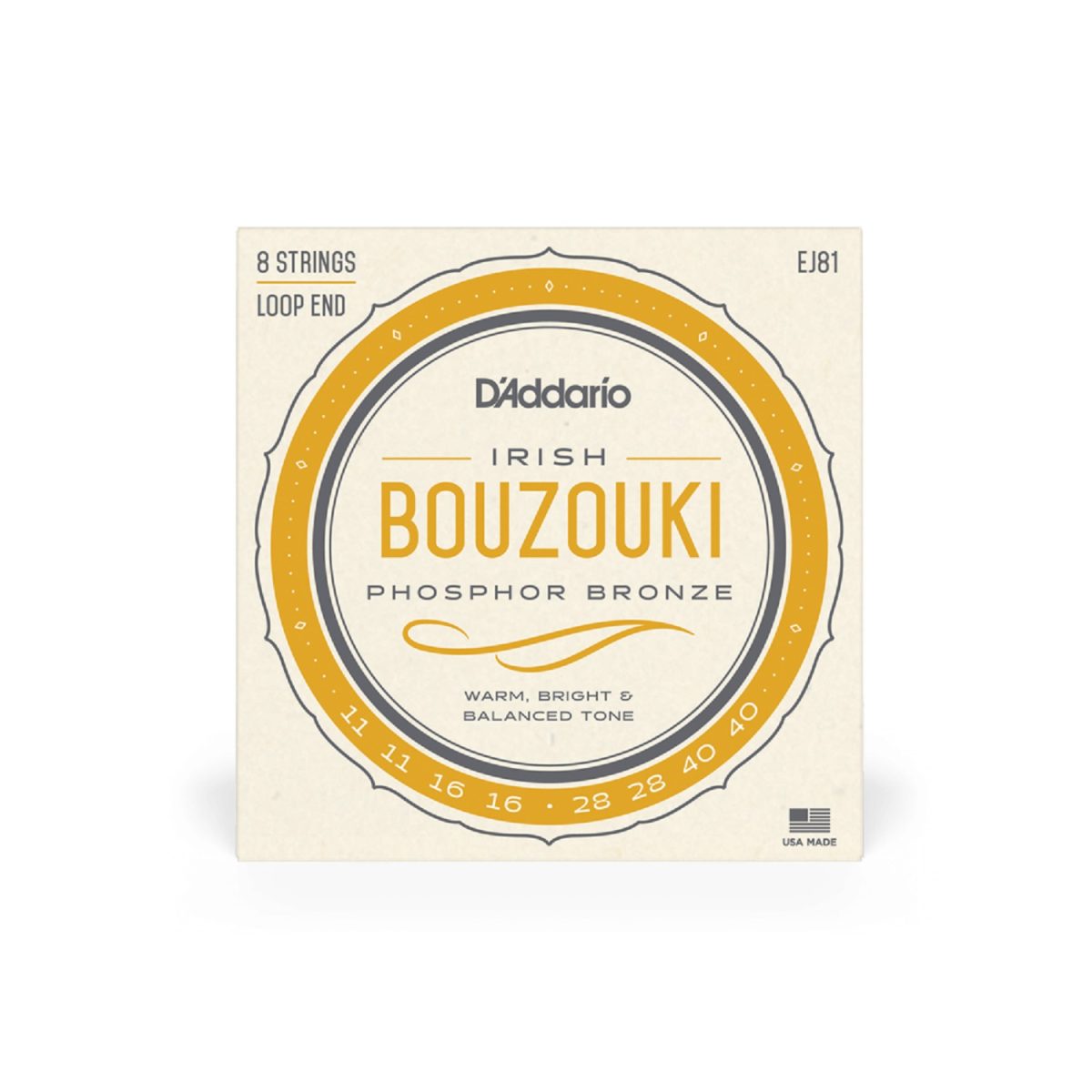 D'Addario - EJ81 Irish Bouzouki 8 String Set
