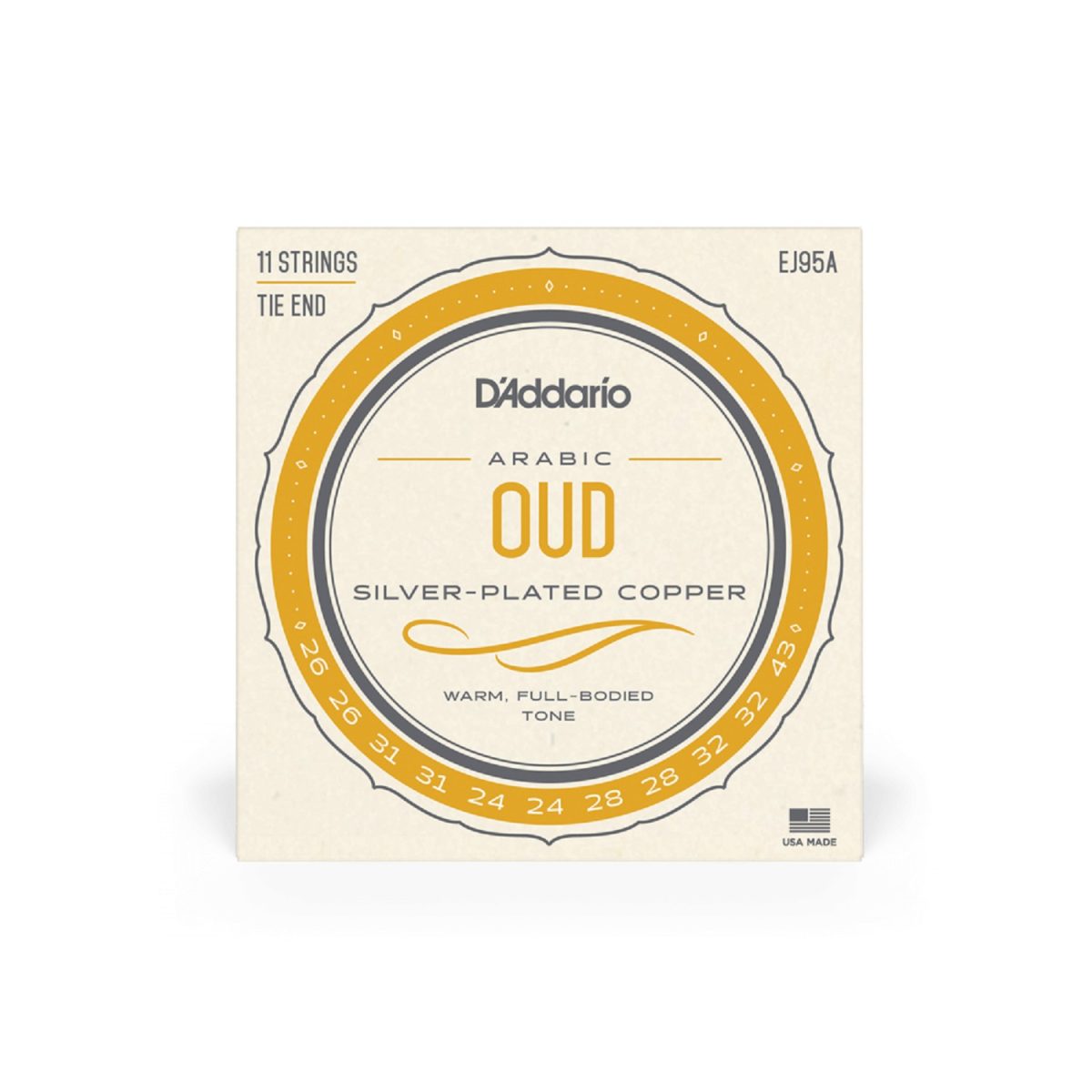 D'Addario - EJ95A 11-String Arabic Oud Set Normal Tension