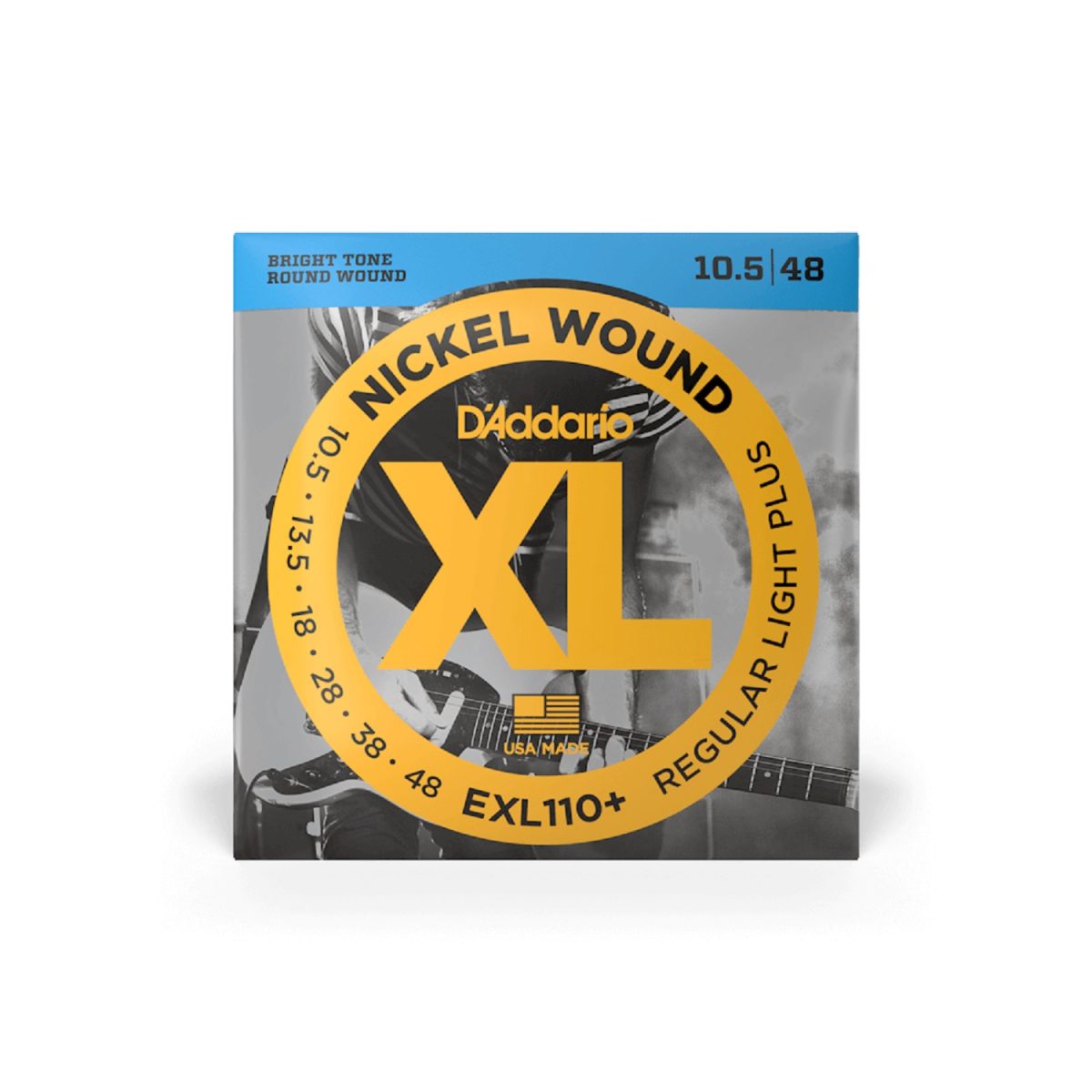 D'Addario - 10.5-48 Regular Light Plus Electric Guitar Strings - EXL110+
