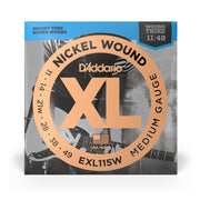 D'Addario - 11-49 Wound 3rd Electric Nickel Wound - Medium EXL115W