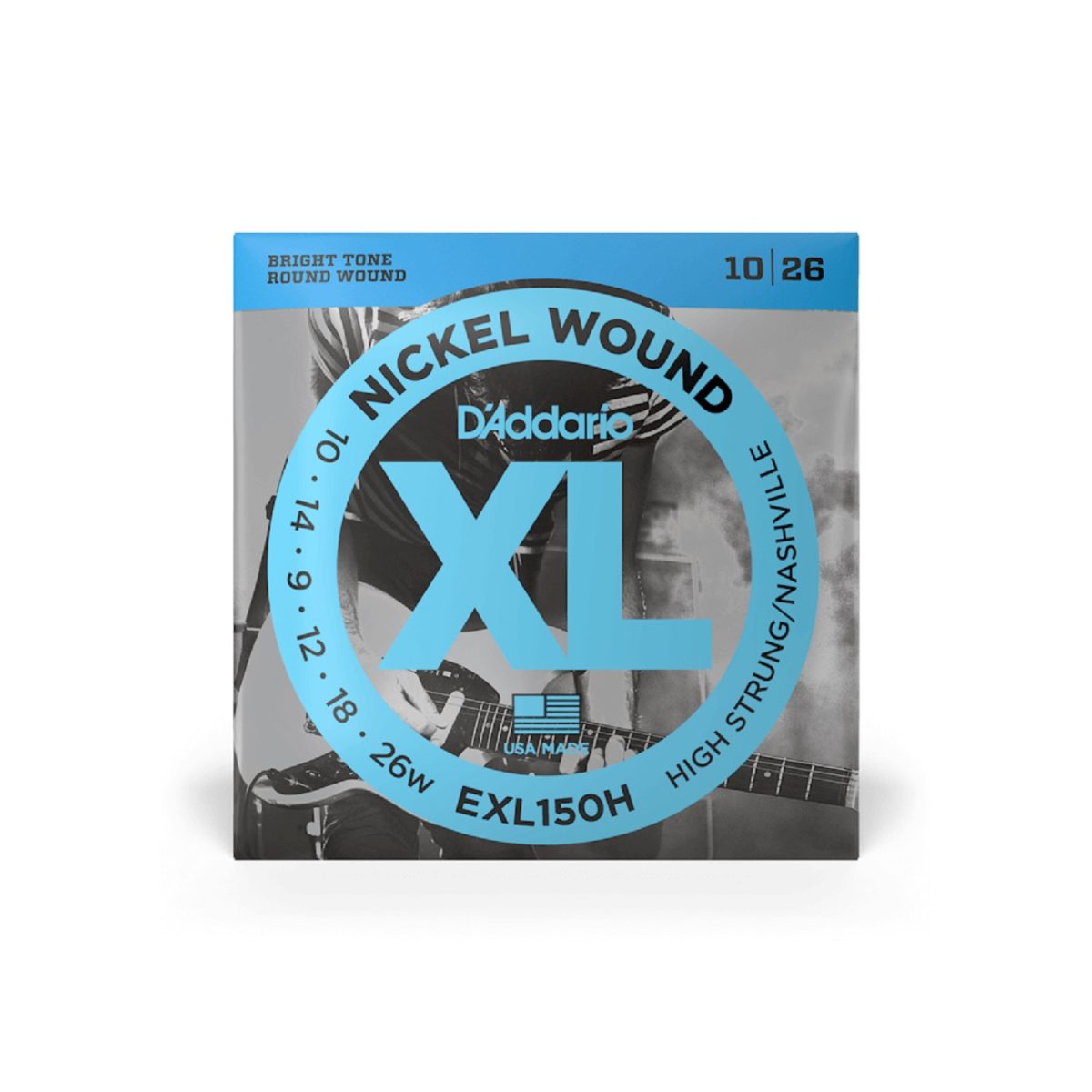 D'Addario - 10-26 High Strung/Nashville Electric Guitar Strings - EXL150H