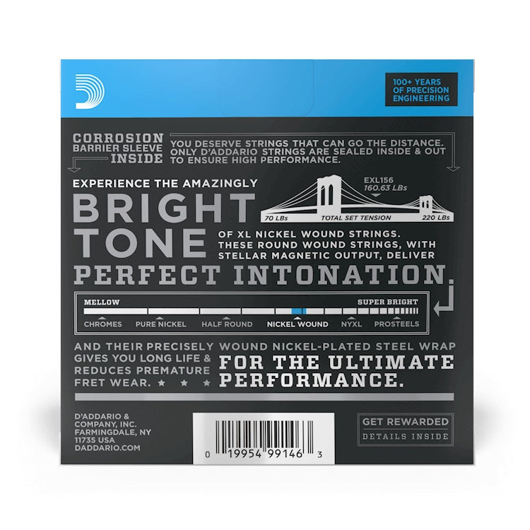 D'Addario - 24-84 Fender Bass VI Electric Guitar Strings #EXL156