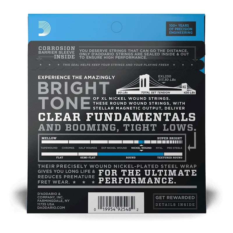 D'addario - 55-110 Long Scale Bass Strings - Heavy EXL230