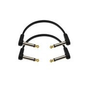 D'Addario - 4” Twin Pack Flat Patch Cable #PW-FPRR-204
