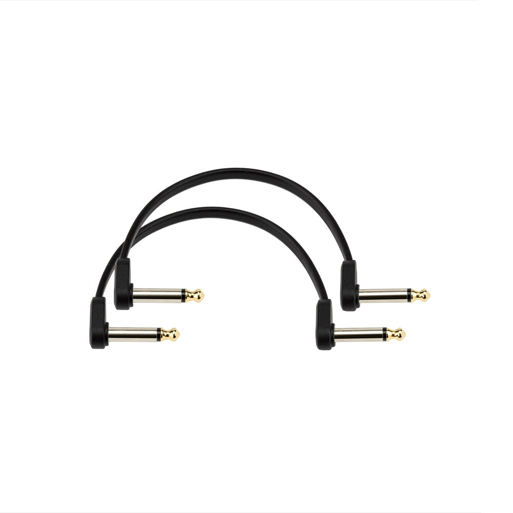 D'Addario - 6” Twin Pack Offset Flat Patch Cable #PW-FPRR-206