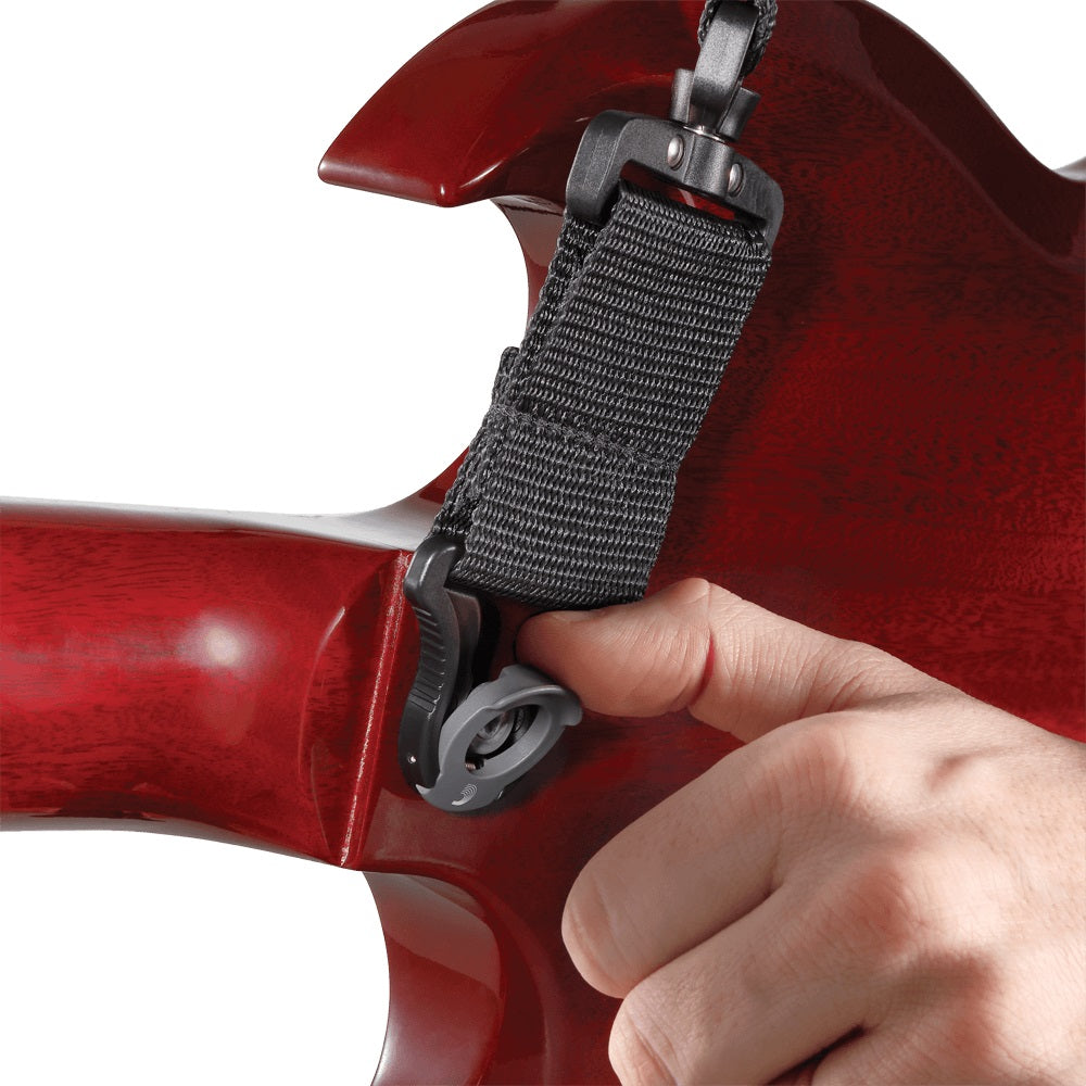 D'Addario - Auto Lock Swivel Black Strap - PWSALSV00