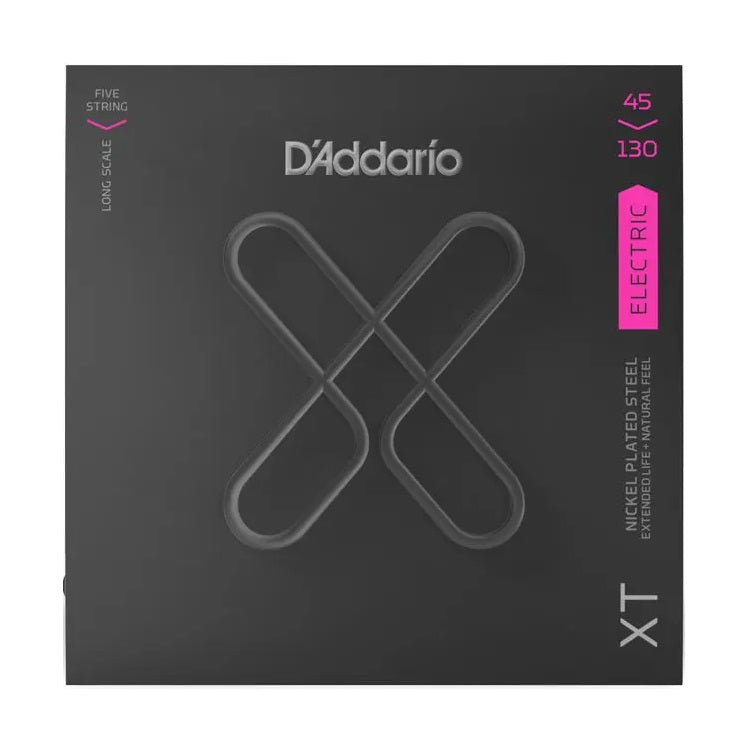 D'Addario - 5-String 45-130 XT Long Scale Bass Nickel Plated Steel - Regular Light XTB45130