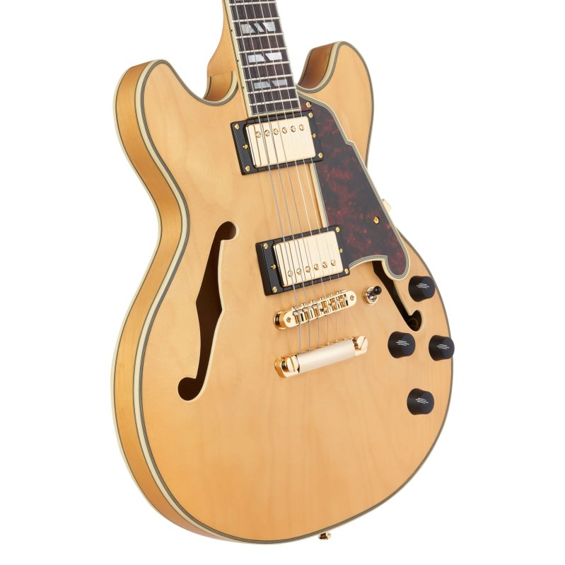 D'Angelico - Deluxe Mini DC Electric Guitar, Satin Honey #DADMINIDCSHNGS
