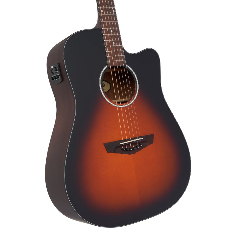 D'Angelico - Premier Bowery LS Electric Guitar, Satin Vintage Sunburst #DAPLSD500SVSBCP