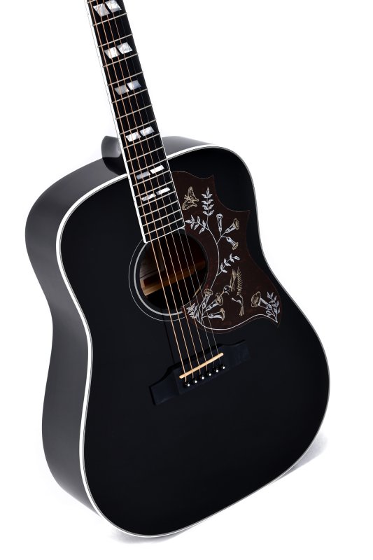 Sigma - SG Series Dreadnought Acoustic Guitar With Case, Polished Gloss with Black Finish #DM-SG5-BK