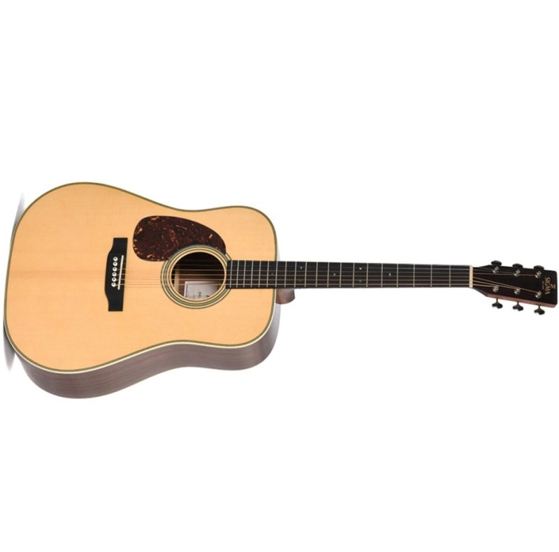 Sigma - Standard Series Dreadnought Left-Handed Acoustic Guitar With Case, Polished Gloss with Aging Toner #DT-28HL
