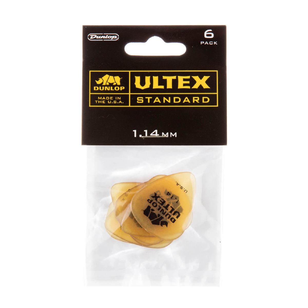 Dunlop - 1.14mm Ultex 6 Pack Standard Pick - 421P114