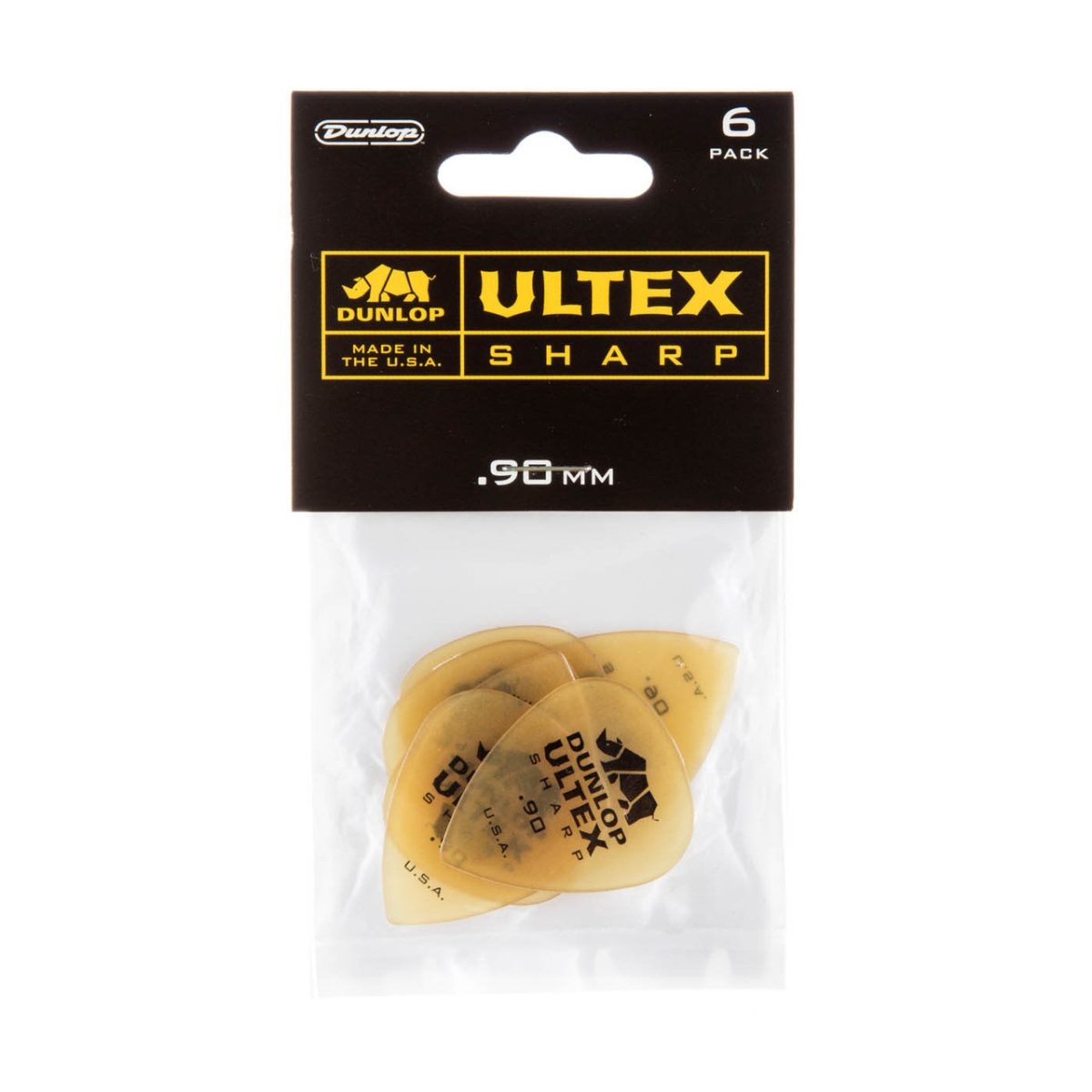 Dunlop - 6-Pack .90 Ultex Sharp Pick - 433P090 Pack