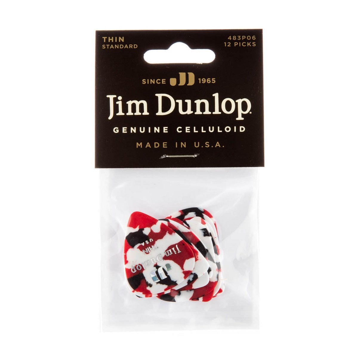 Dunlop - Celluloid Confetti Pick Thin - 12 Pack