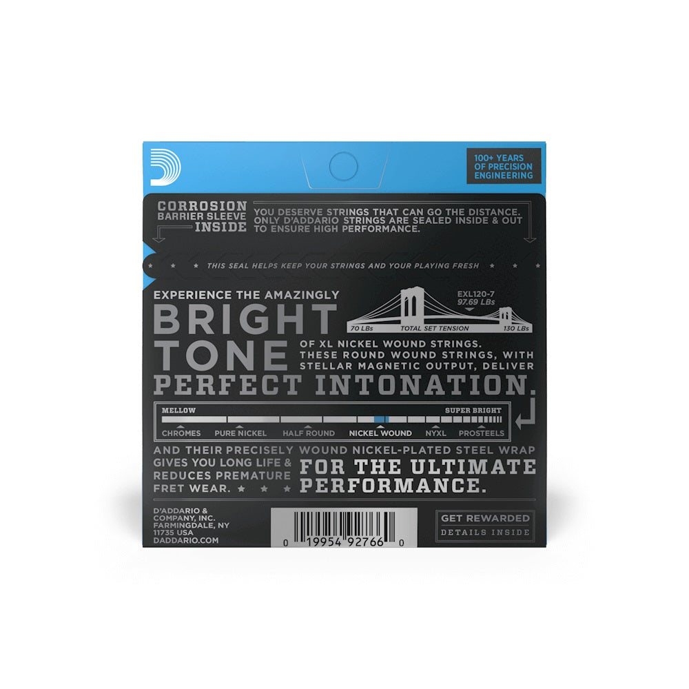 D'Addario - 09-54 7-String Super Light Electric Guitar Strings