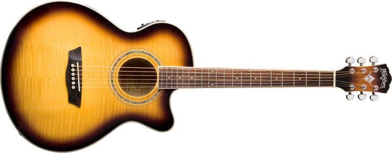 Washburn - Festival EA15 Acoustic/Electric Guitar, Tobacco Burst #EA15ATB-A