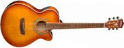 Washburn - Festival EA15 Acoustic/Electric Guitar, Ice Tea Burst #EA15ITB-A