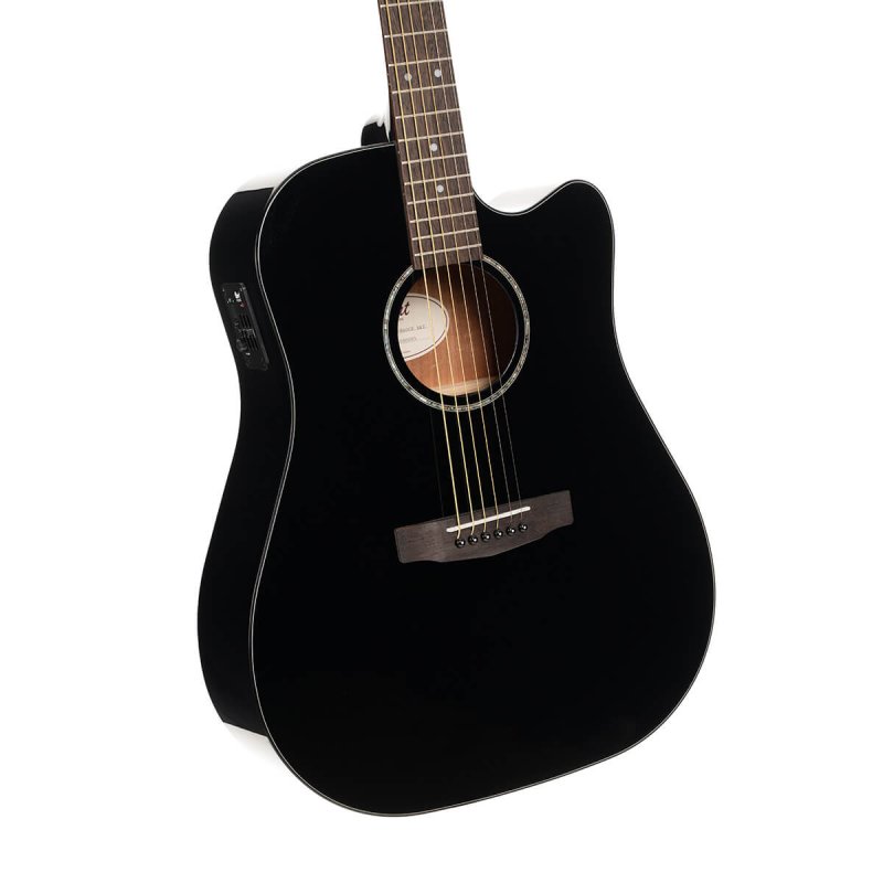 Cort - Earth Series Acoustic/Electric Guitar, Black #EARTH60CE-BK