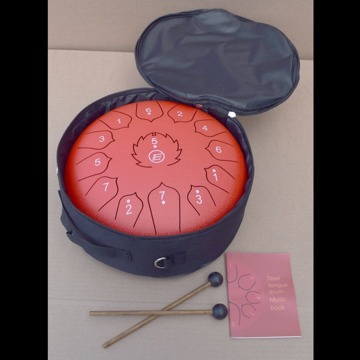 Ecko - 12″ 13 Notes Red Tongue Drum #TD12/13N