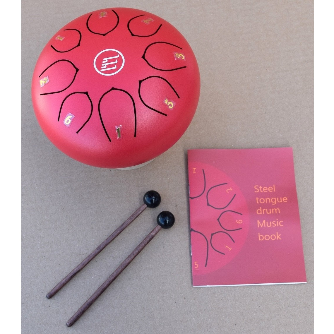 Ecko - 8 Notes Tongue Drum 6″ Red #TD6/8N