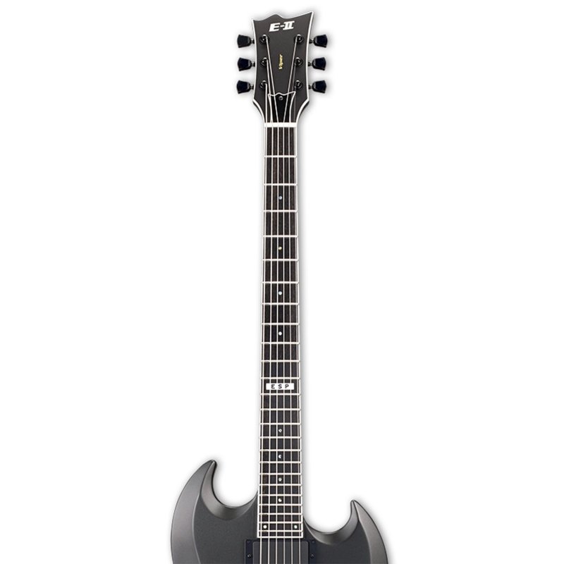 ESP - Solid-Body Baritone Electric Guitar, Viper Charcoal Metallic Satin #EIIVIPERBCHMS