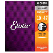 Elixir - 80/20 NANOWEB 10-47 Extra Light Acoustic Strings 11002