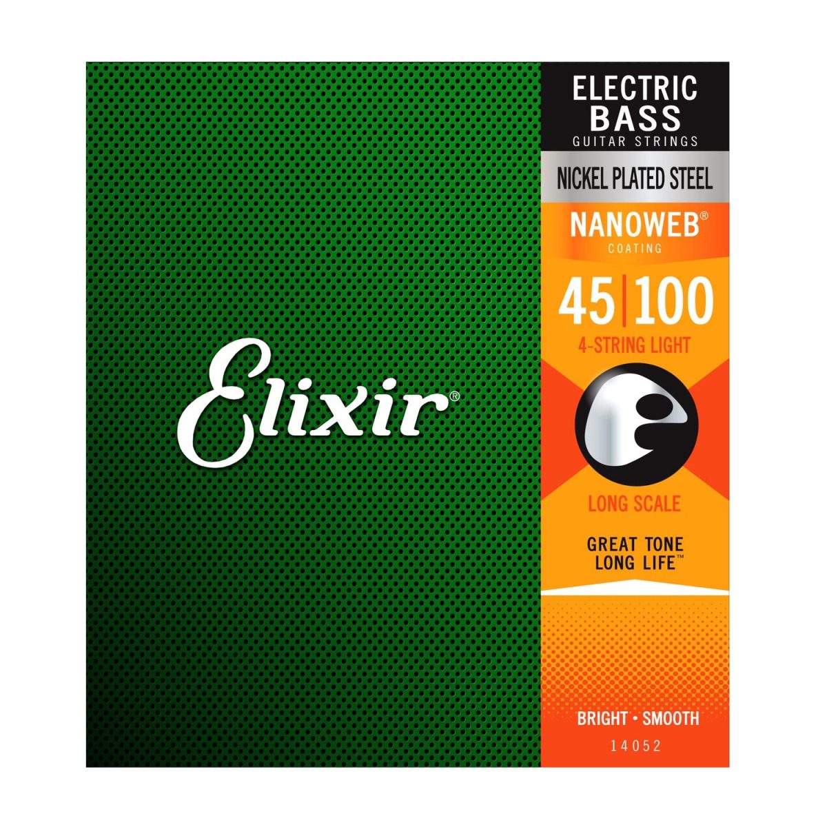 Elixir - 45-100 Electric Bass Nickel Plated Steel w/ NANOWEB Coating - Light 14052