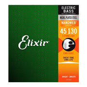 Elixir - 45-130 Electric Bass 5-String Nickel Plated Steel w/ NANOWEB Coating - Long Scale Light #14202